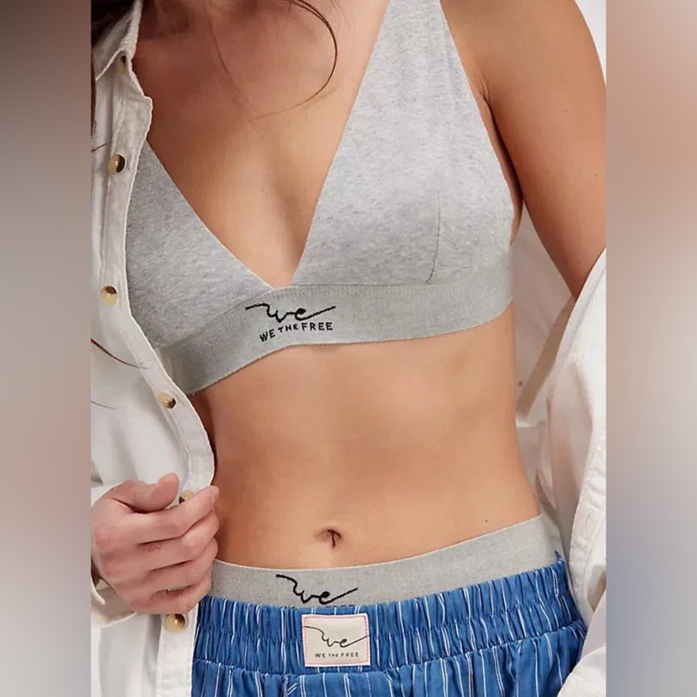 We The Free Light Gray Bralette